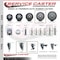 Service Caster 5 Inch Thermoplastic  Rubber Wheel Swivel 58 Inch Threaded Stem Caster Set 2 Brakes SCC SCC-TS20S514-TPRB-58212-2-TLB-2 - alternate 3